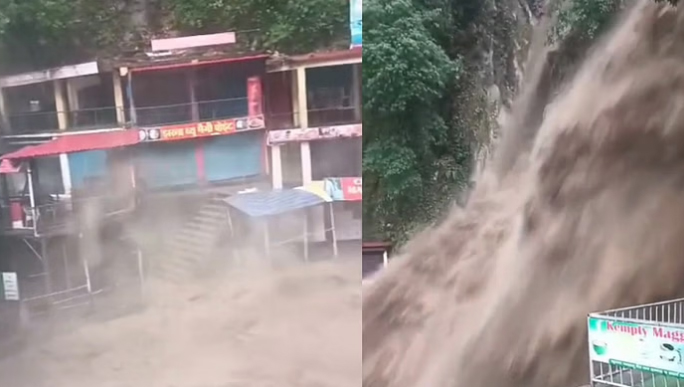 मसूरी में कैंपटी फॉल ने लिया विकराल रूप, सहम गए पर्यटक, उत्तराखंड में 8 मई तक ऑरेंज अलर्ट
