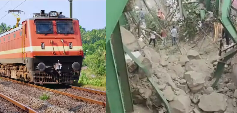 हरिद्वार-देहरादून रेल ट्रैक पर मलबा गिरा, ट्रेनों की आवाजाही रुकी, बड़ा हादसा टला