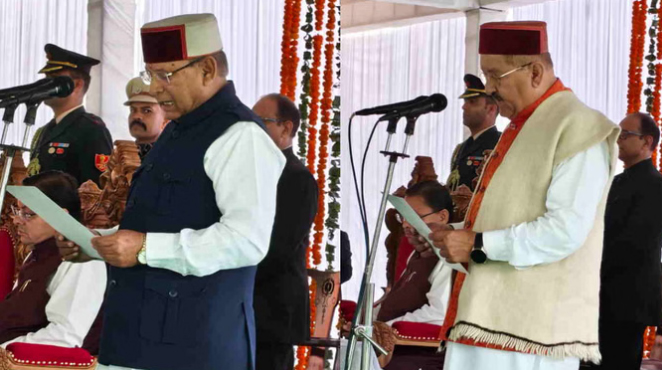 उत्तराखंड में धामी कैबिनेट का विस्तार, खजान दास और भरत सिंह चौधरी समेत 5 मंत्रियों ने ली शपथ