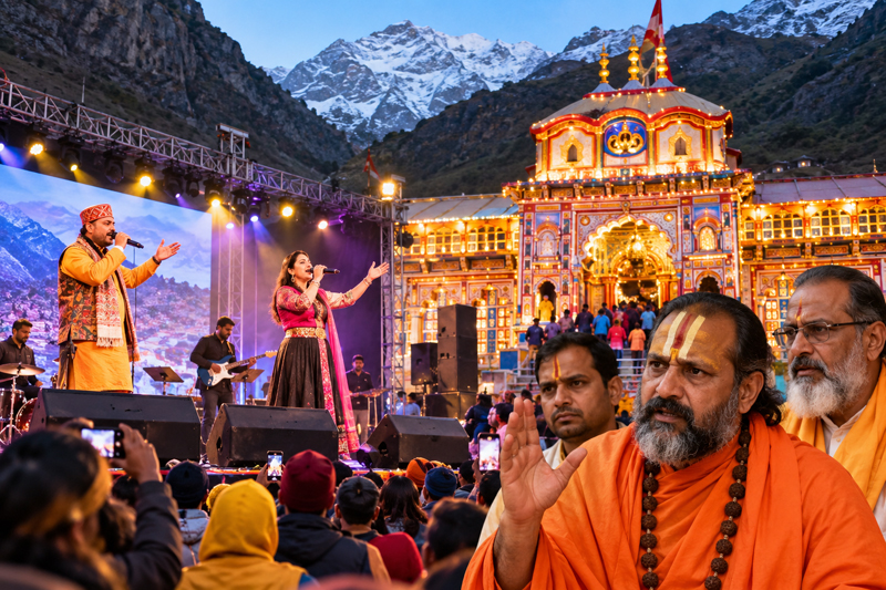 बदरीनाथ धाम में सांस्कृतिक कार्यक्रम पर विवाद, धार्मिक मर्यादाओं को लेकर संतों और पुरोहितों ने जताई आपत्ति
